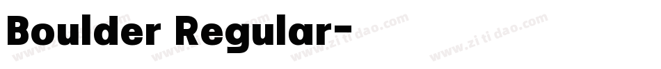 Boulder Regular字体转换
